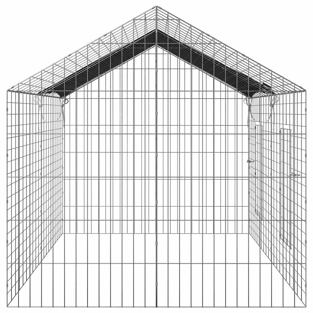 Rabbit Cage Silver 400 x 78 x 78 cm Galvanised Steel