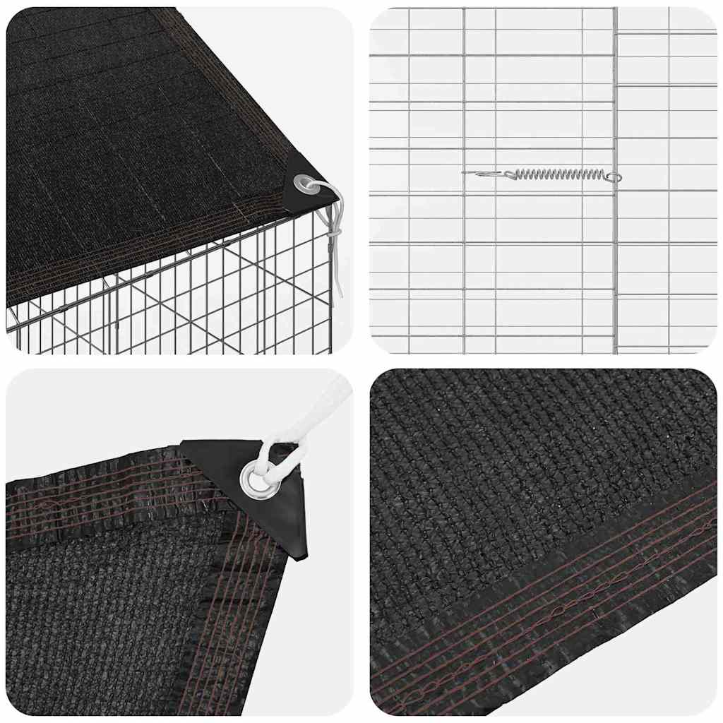 Rabbit Cage Silver 400 x 78 x 78 cm Galvanised Steel