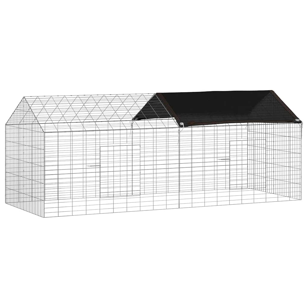 Rabbit Cage Silver 400 x 78 x 78 cm Galvanised Steel