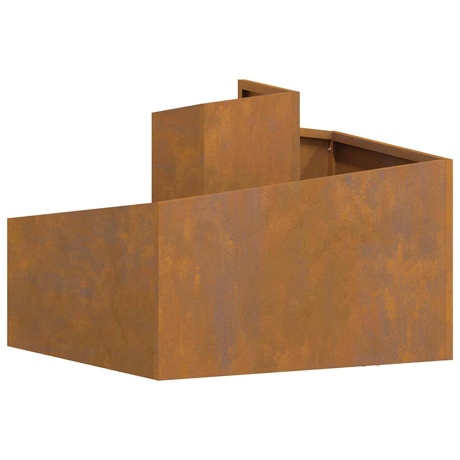 Garden Planter Raised Bed Flower Box Metal Outdoor Weathering Steel Brown