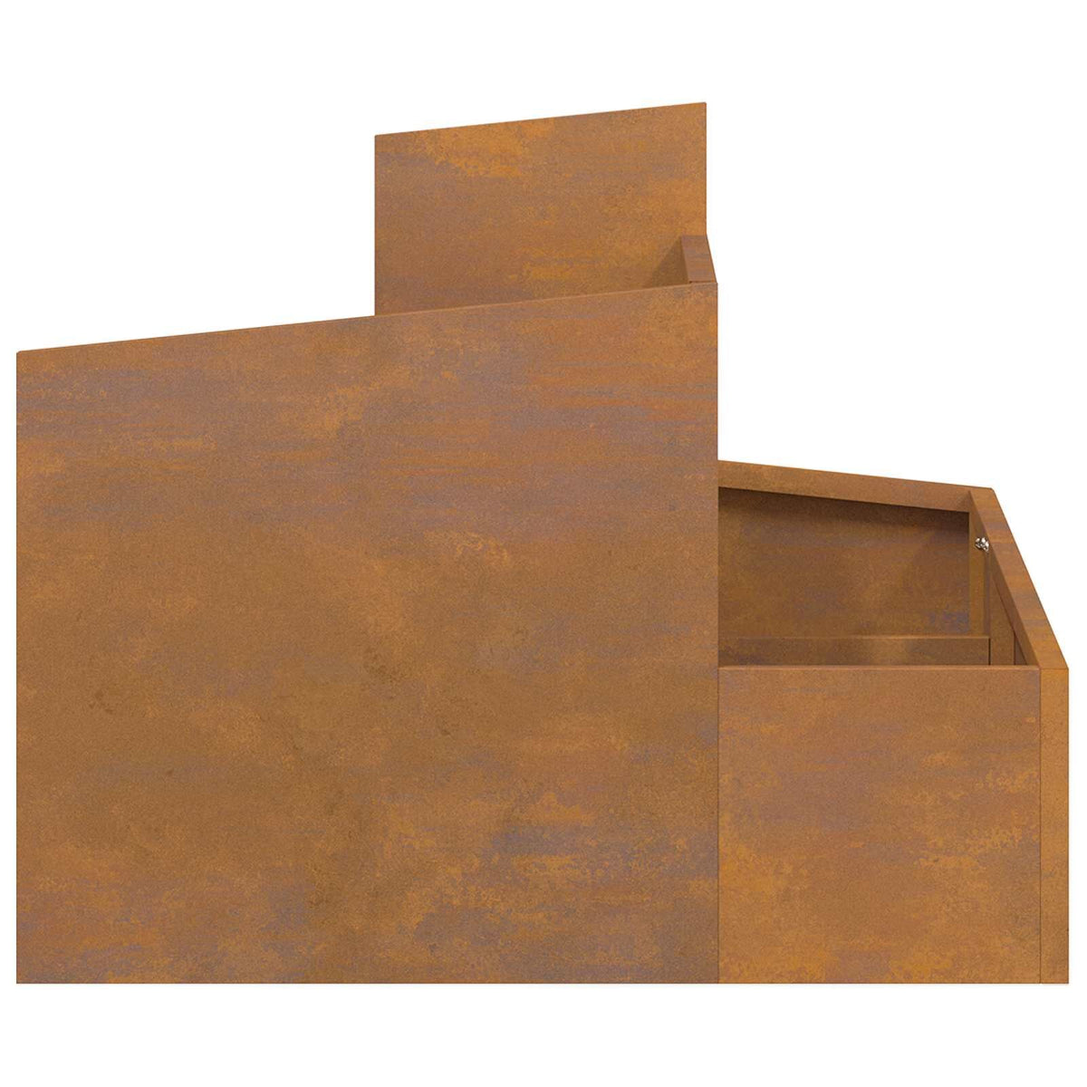 Garden Planter Raised Bed Flower Box Metal Outdoor Weathering Steel Brown