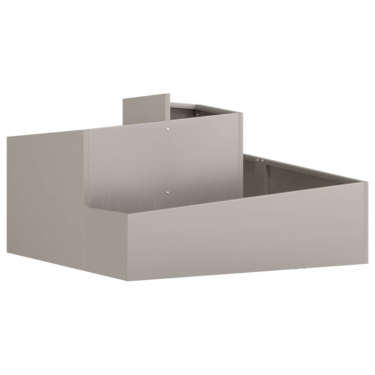 Garden Planter Raised Bed Flower Box Metal 80x80cm Weathering Steel Brown