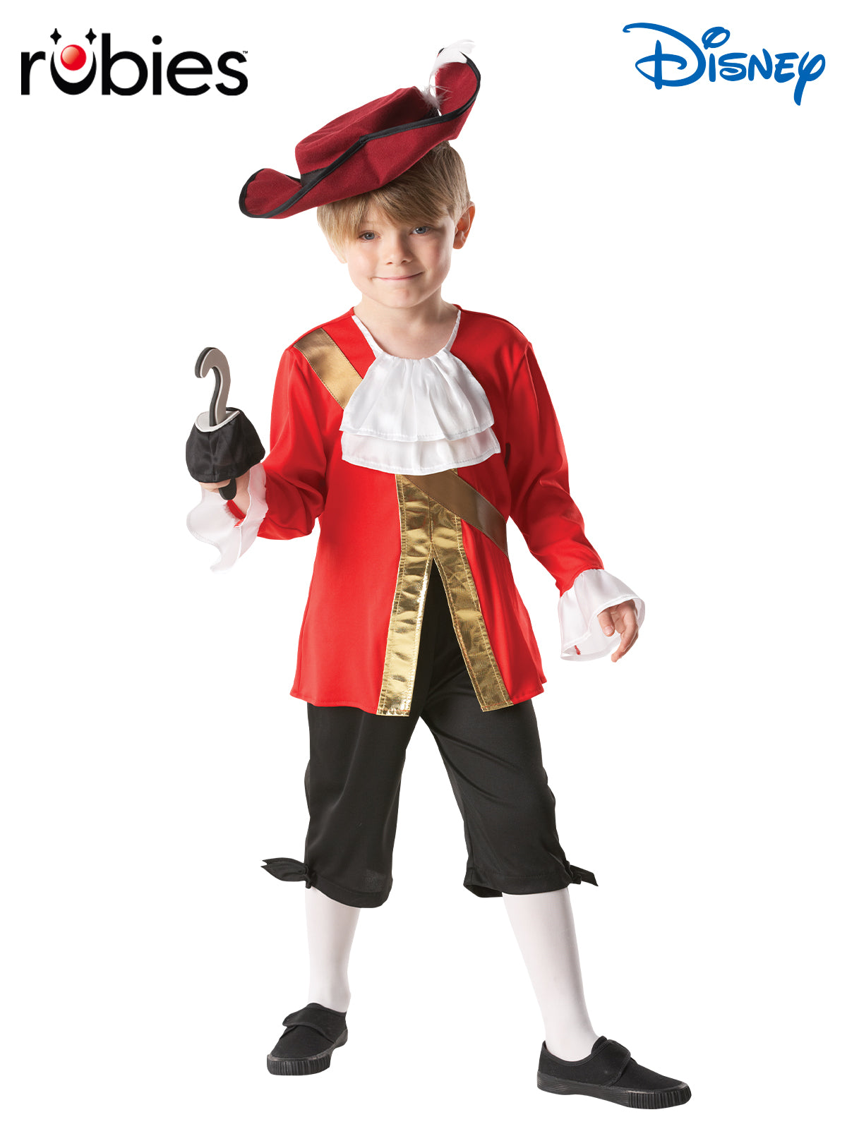 Captain Hook Deluxe Costume Child Official Disney Pirate Outfit with Hat and Hook