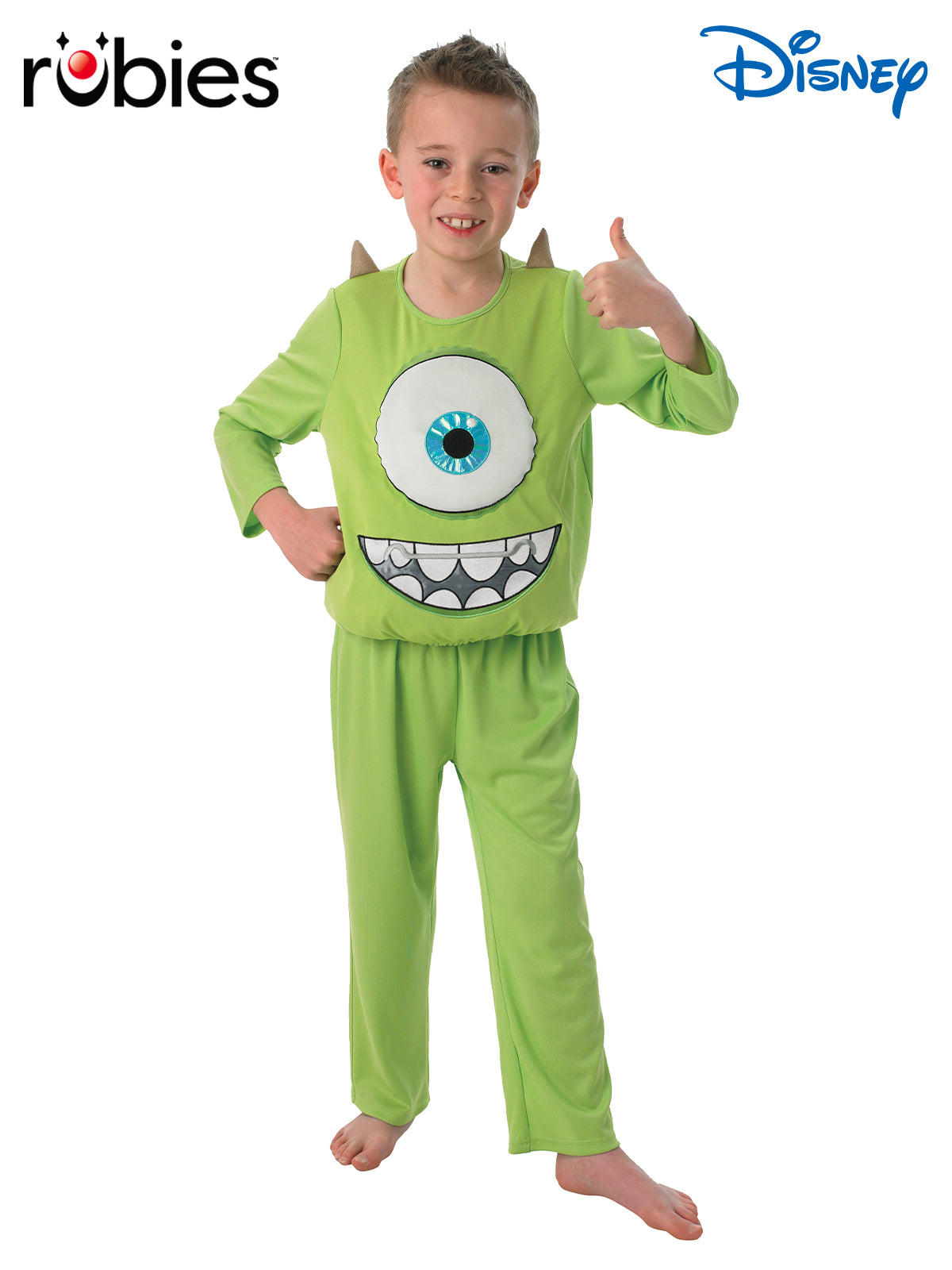 Disney Pixar Monsters Inc Mike Wazowski Kids Costume with Top and Pants – Green Colour