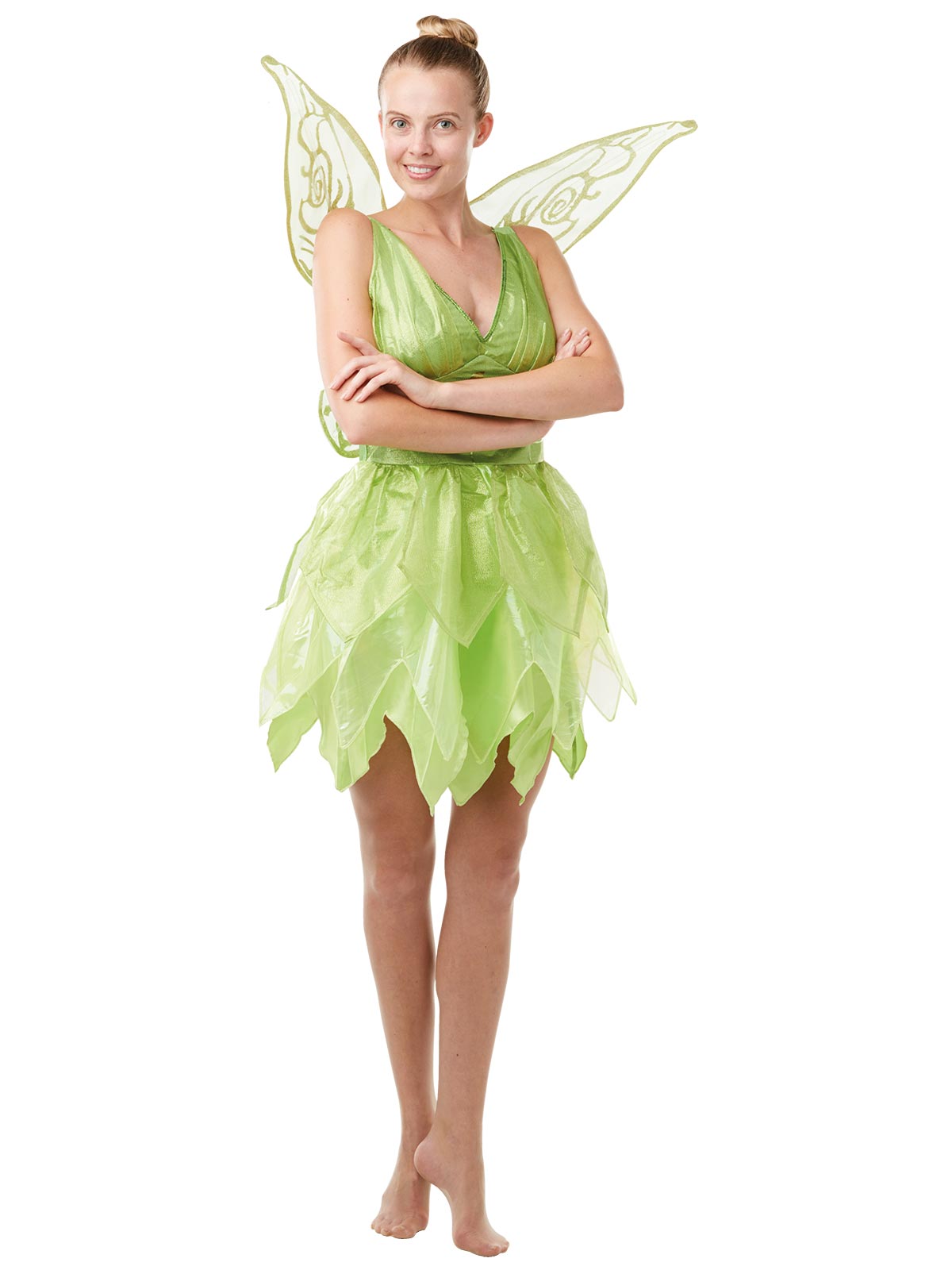 Tinker Bell Costume for Adults Deluxe Disney Fairy Dress with Wings and Tulle
