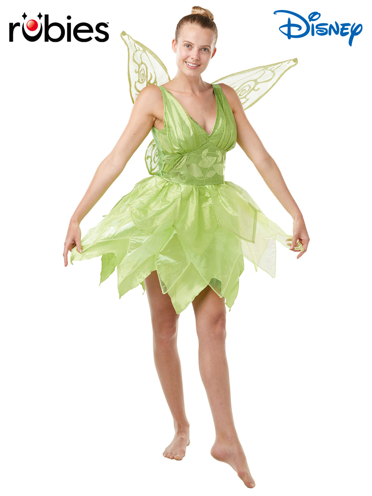 Tinker Bell Costume for Adults Deluxe Disney Fairy Dress with Wings and Tulle