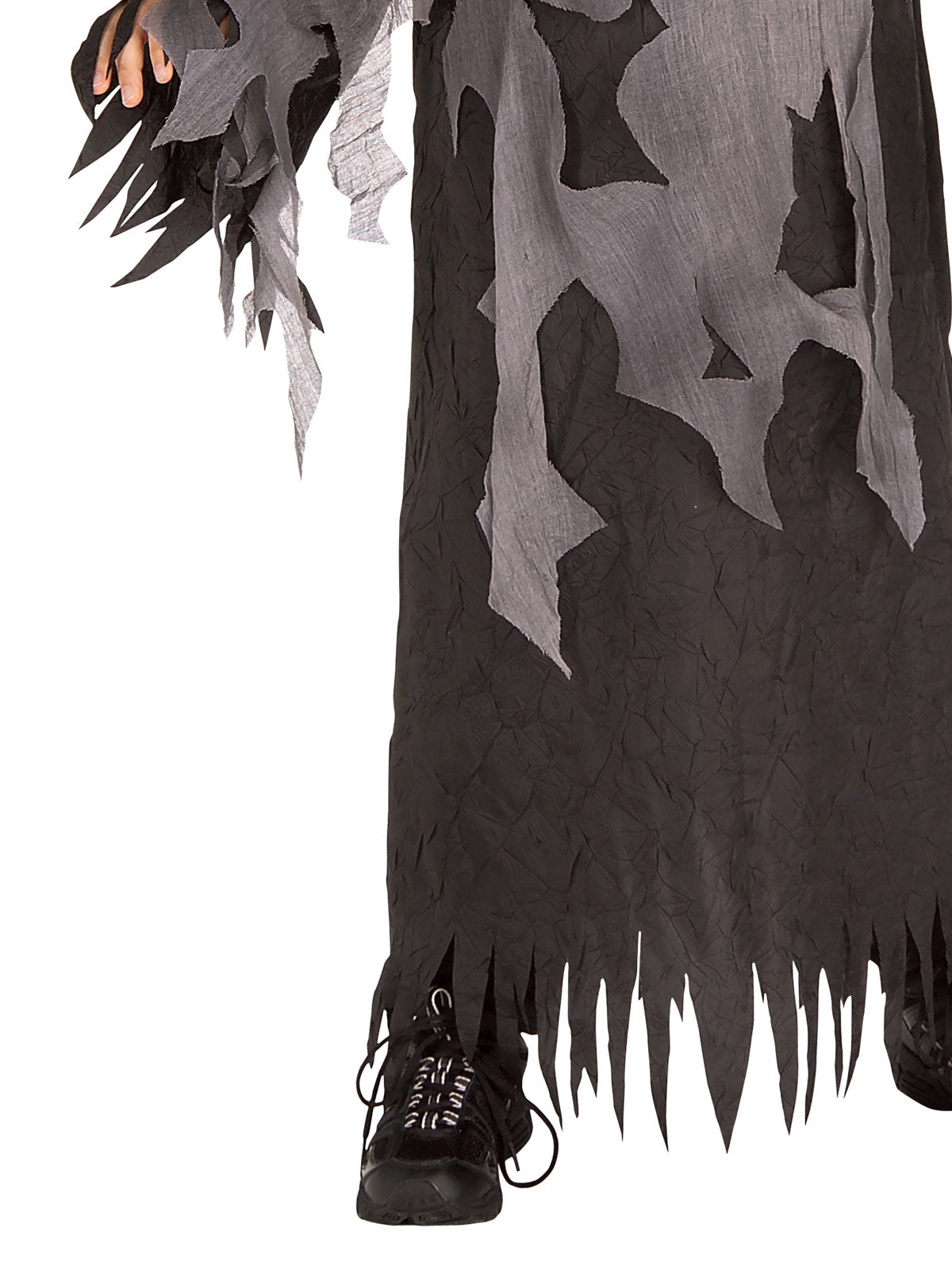 Kids Halloween Skeleton Costume with Torn Robe and Spooky Skull Mask