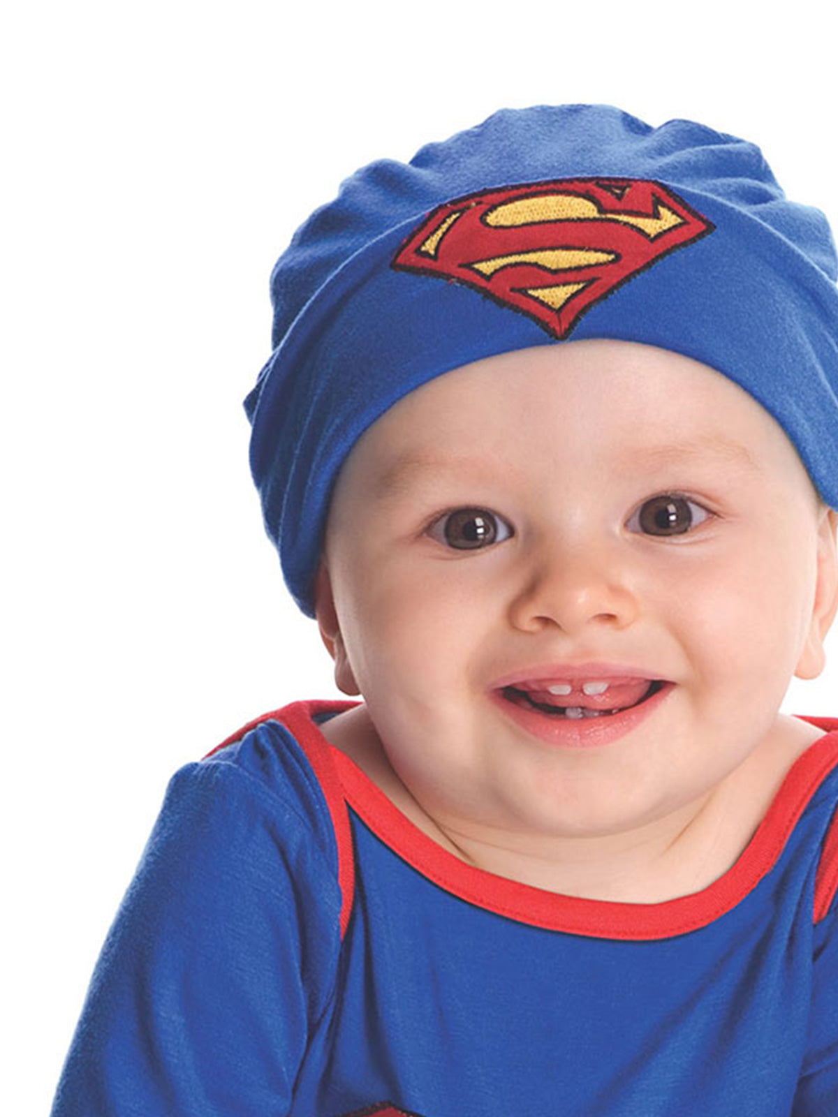 DC Comics Superman Onesie for Kids with Cape Beanie and Booties Pajama Set