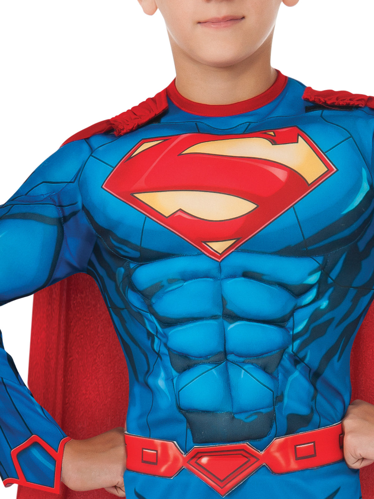 Superman Costume for Kids Deluxe Digital Print Muscle Suit with Cape