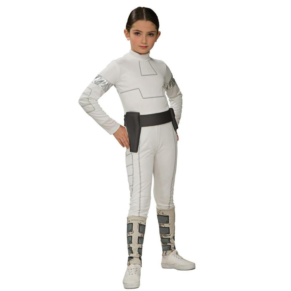 Padme Amidala White Jumpsuit Girls Costume with Belt