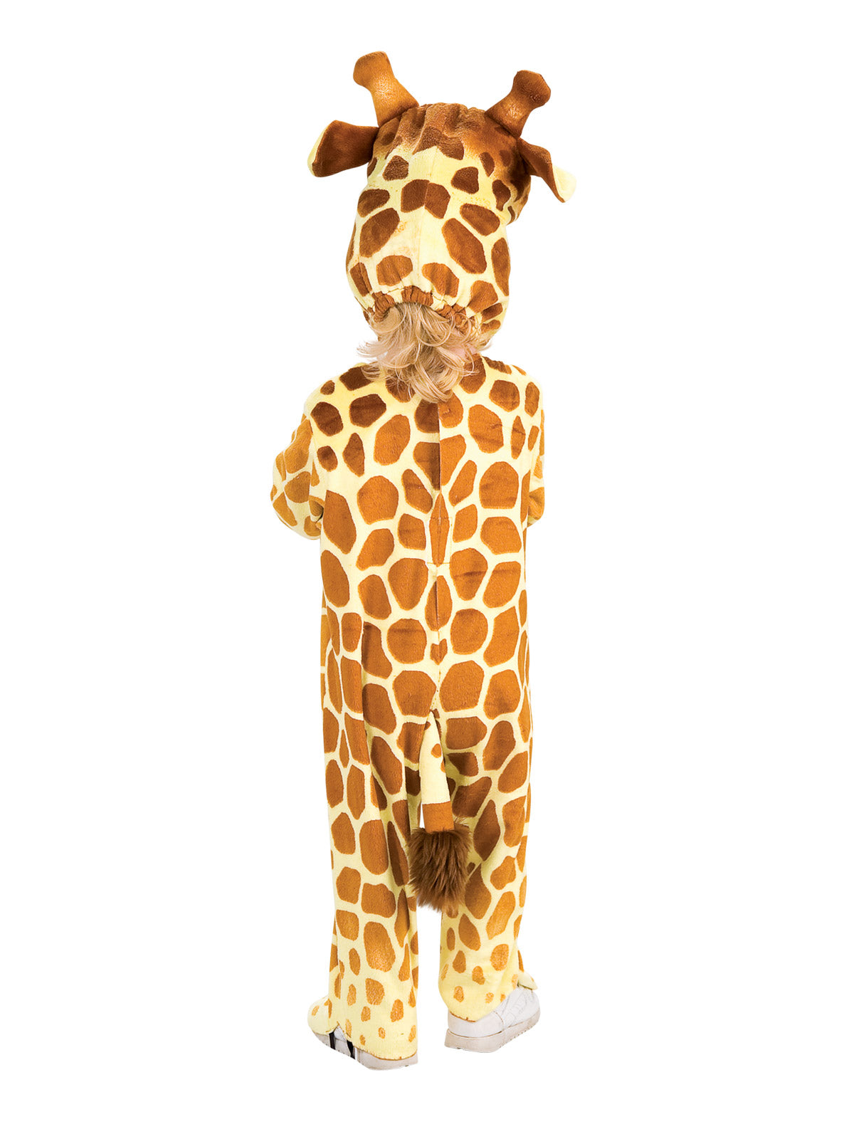 Kids Giraffe Costume Onesie – Plush Animal Outfit with Hood and Mittens Orange Colour