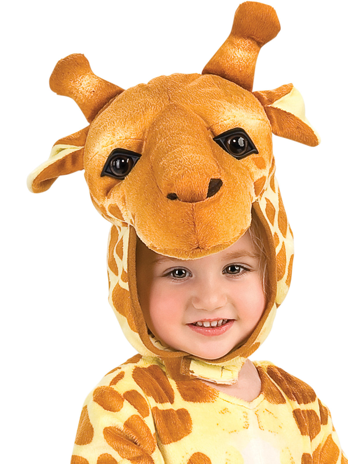 Kids Giraffe Costume Onesie – Plush Animal Outfit with Hood and Mittens Orange Colour