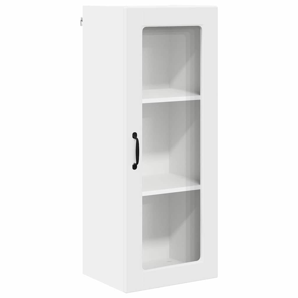 Kitchen Cabinet Wall Mounted Storage Cupboard Shelves Engineered Wood White