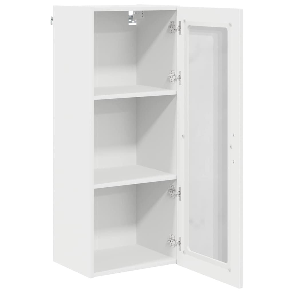 Kitchen Cabinet Wall Mounted Storage Cupboard Shelves Engineered Wood White