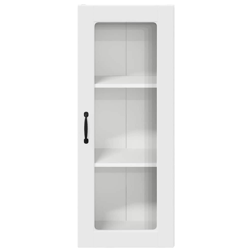 Kitchen Cabinet Wall Mounted Storage Cupboard Shelves Engineered Wood White