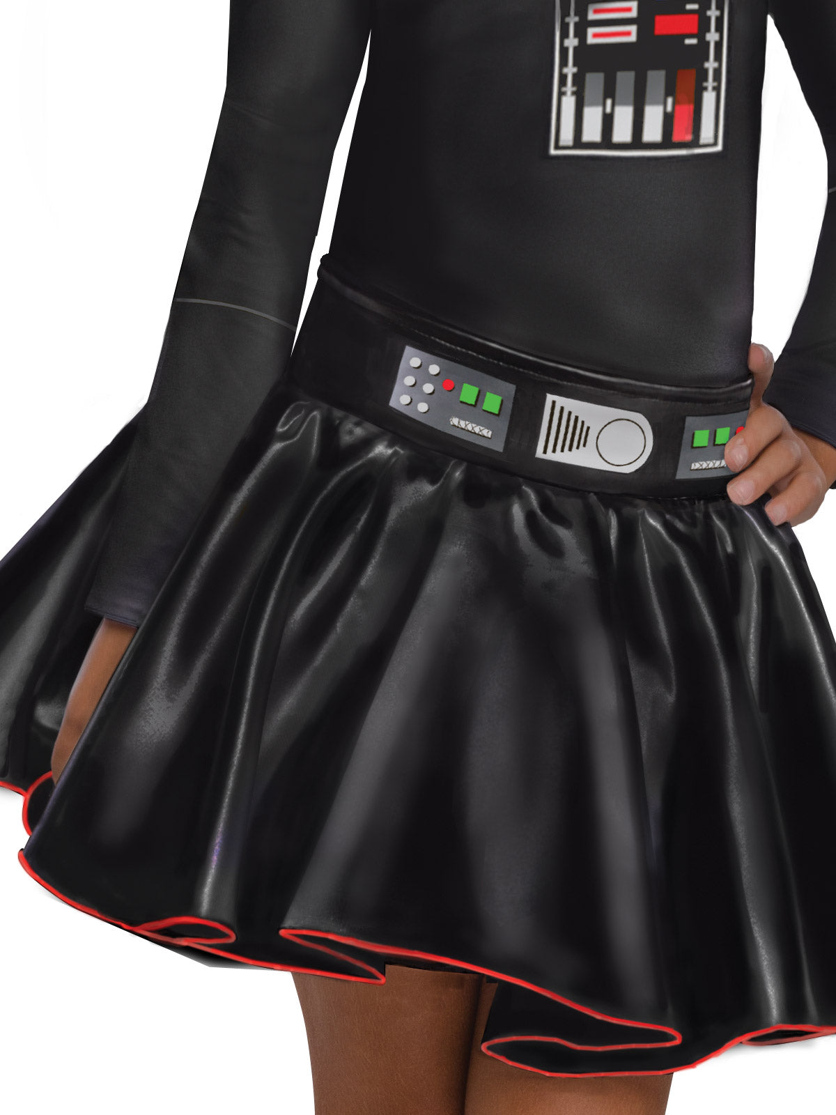 Darth Vader Dress Costume Child Official Star Wars with Belt Headpiece and Stockings
