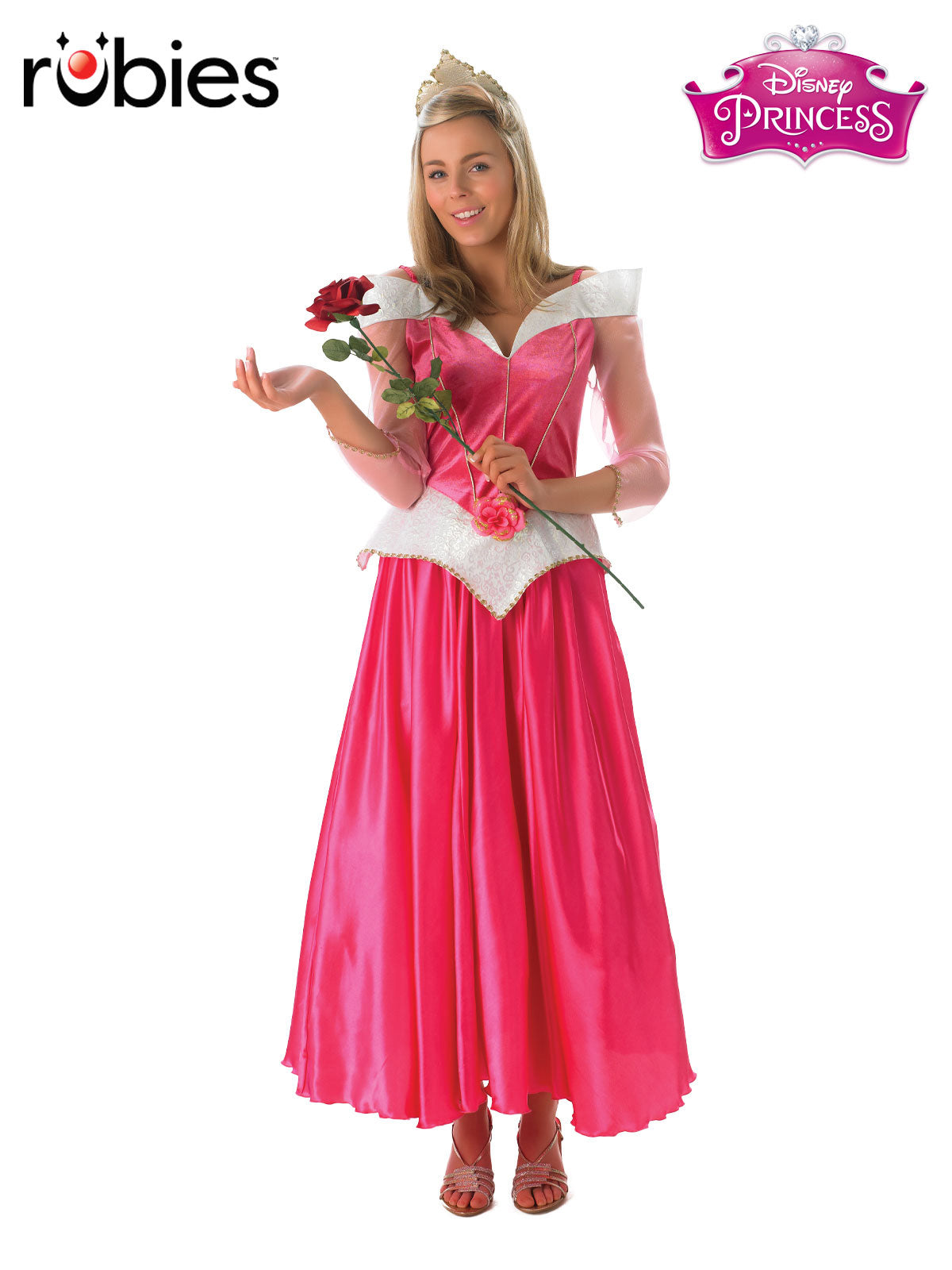 Sleeping Beauty Costume for Adults Princess Dress with Tiara Fairytale Gown