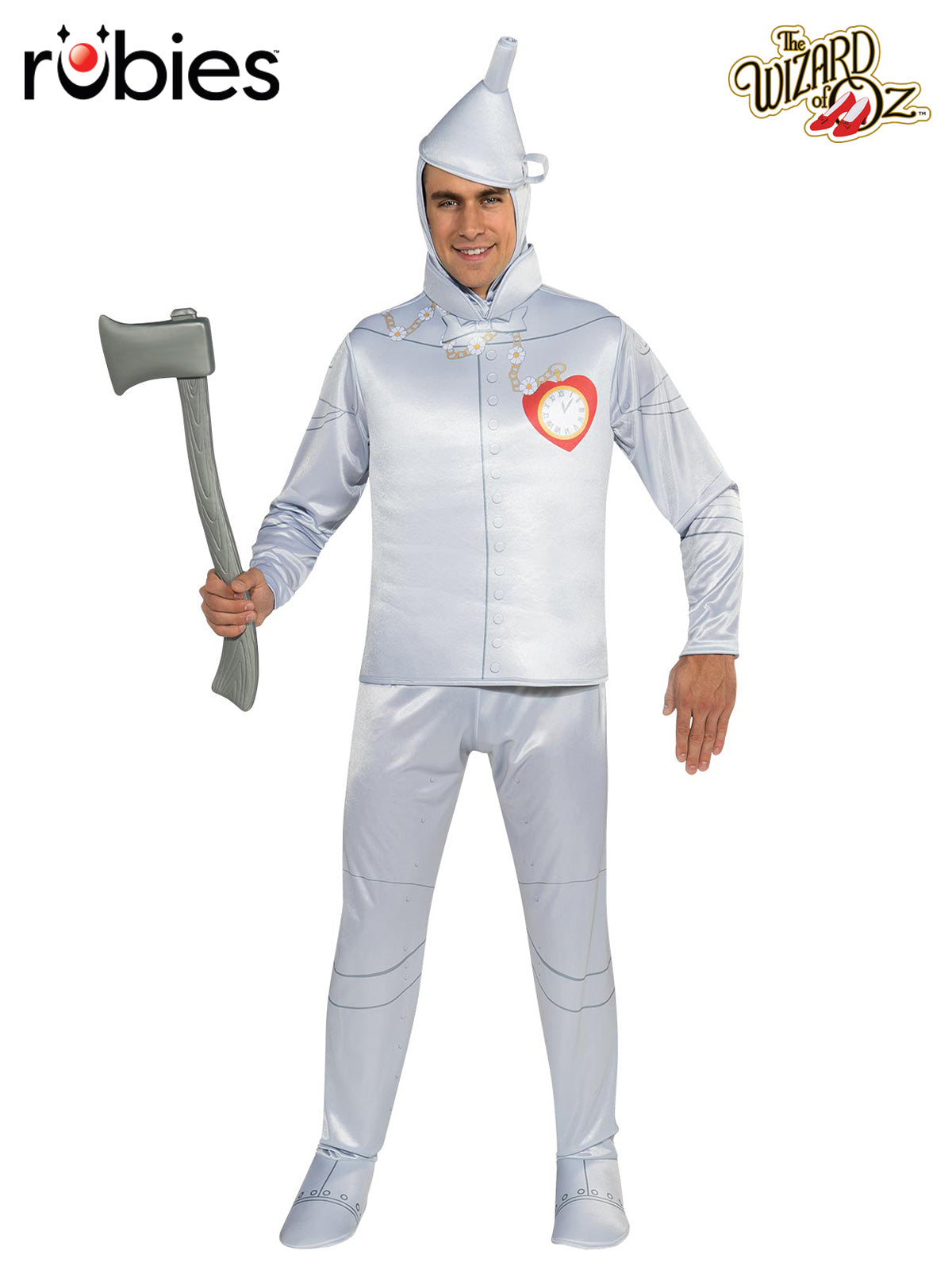 Tin Man Costume for Adults Wizard of Oz Deluxe Suit with Funnel Hat and Top