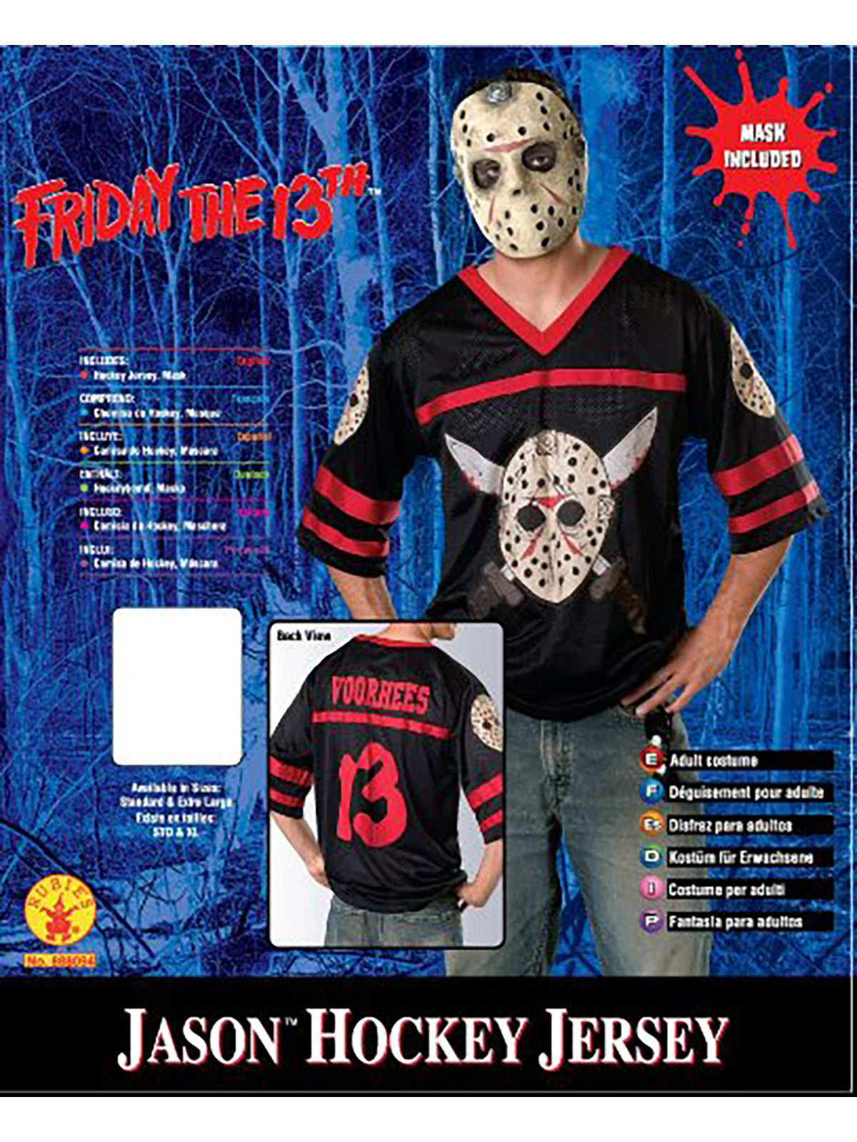 Friday the 13th Adult Hockey Mask and Jersey