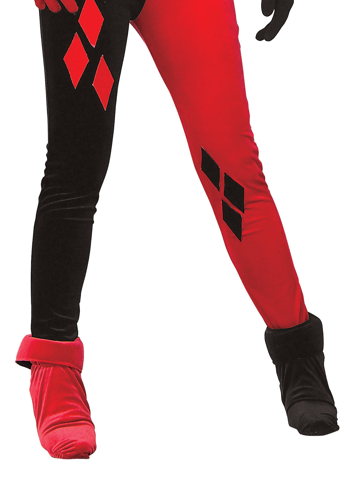 Harley Quinn Comic Book Jumpsuit Costume for Adults with Mask, Gloves and Headpiece