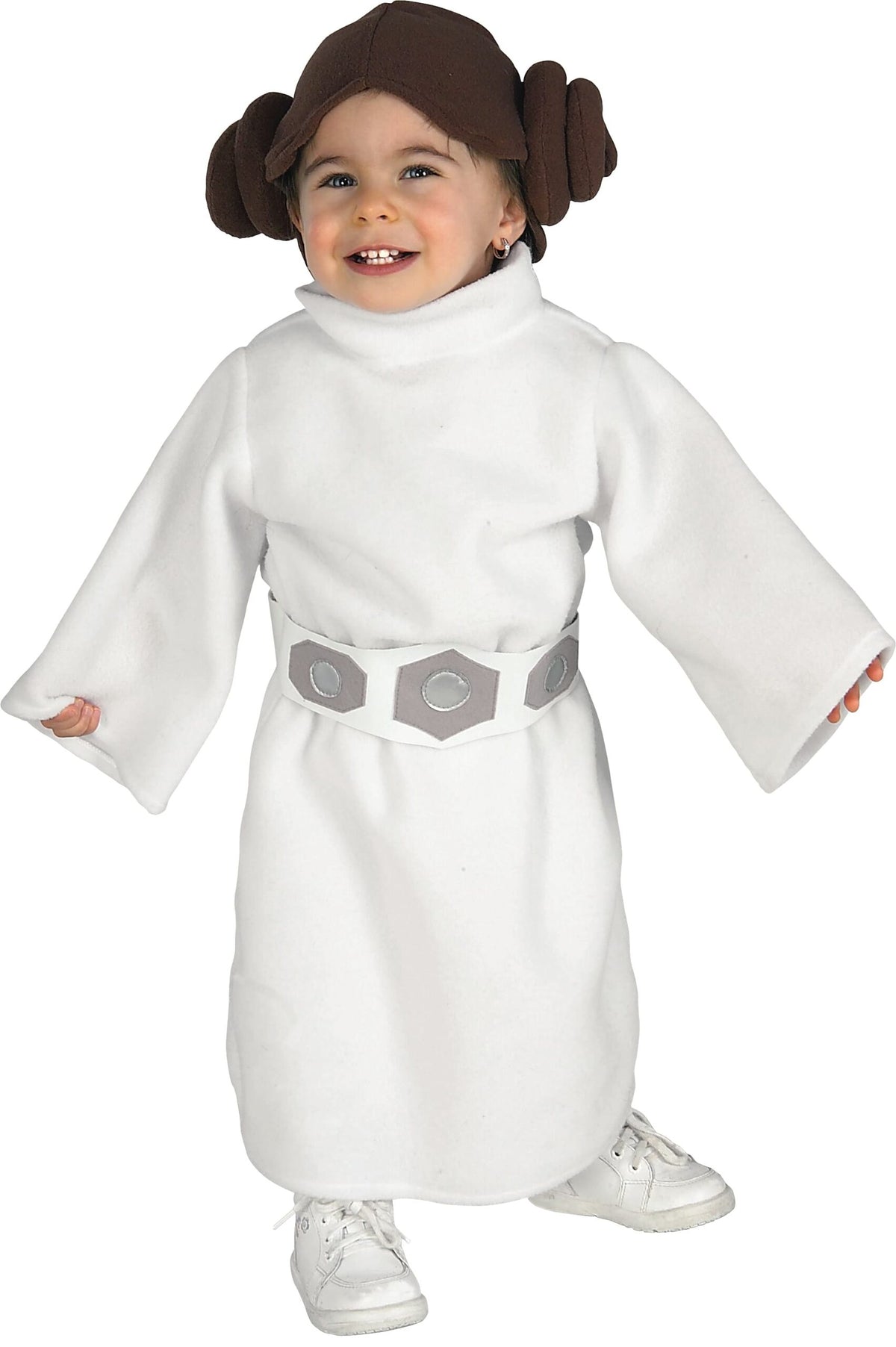 Princess Leia Costume Iconic White Dress and Wig for Kids