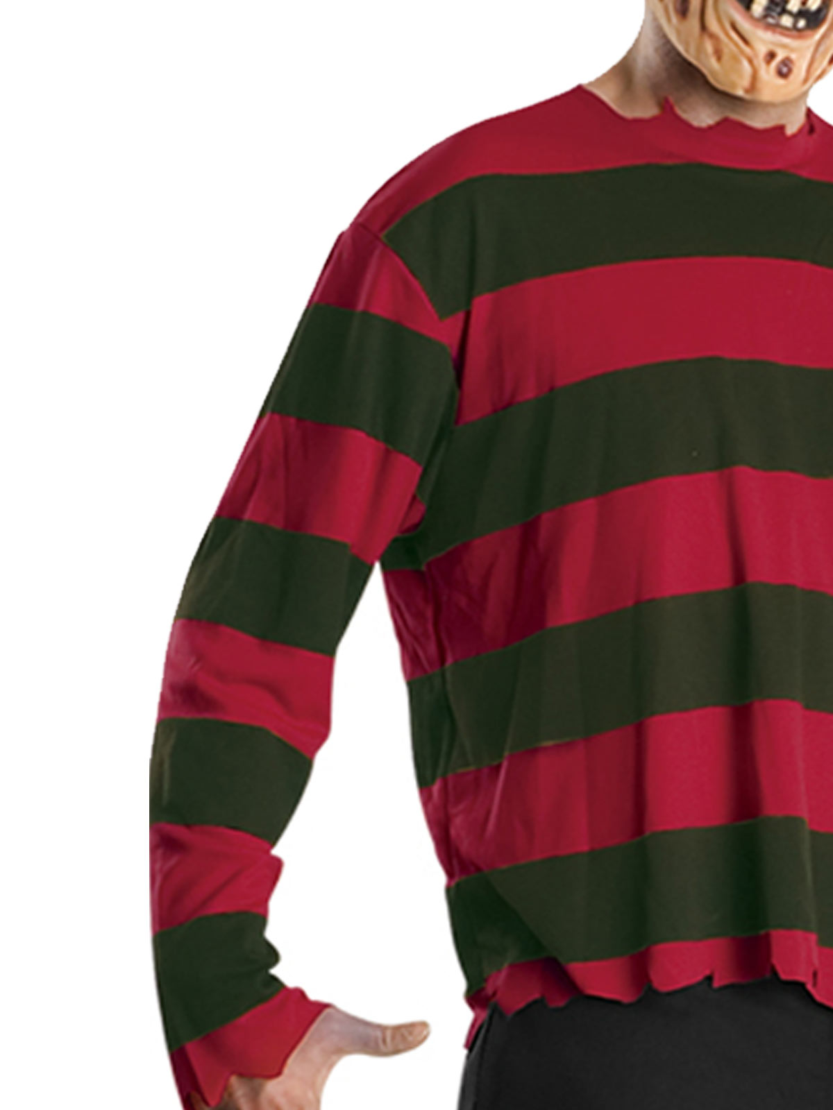 Kids Freddy Krueger Costume – Nightmare on Elm Street Striped Top and Mask Red Green Colour