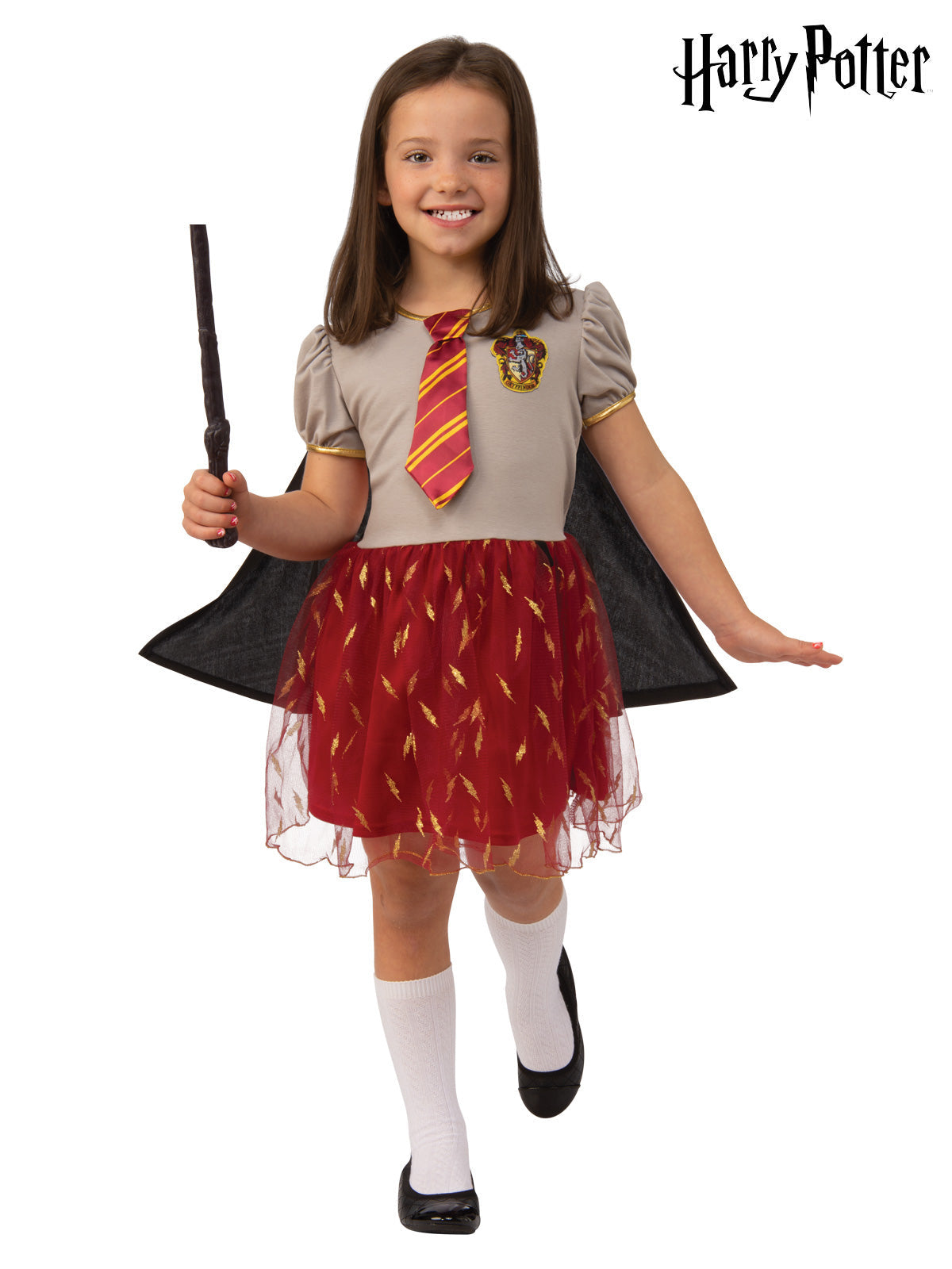 Gryffindor Girls Tutu Dress Costume with Cape for Book Week or Halloween