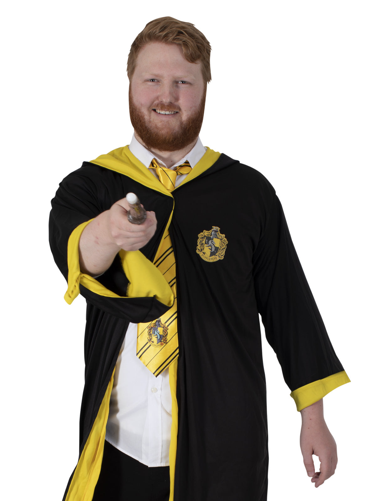 Hufflepuff Hooded Robe for Kids with House Emblem Harry Potter Official Licensed Costume