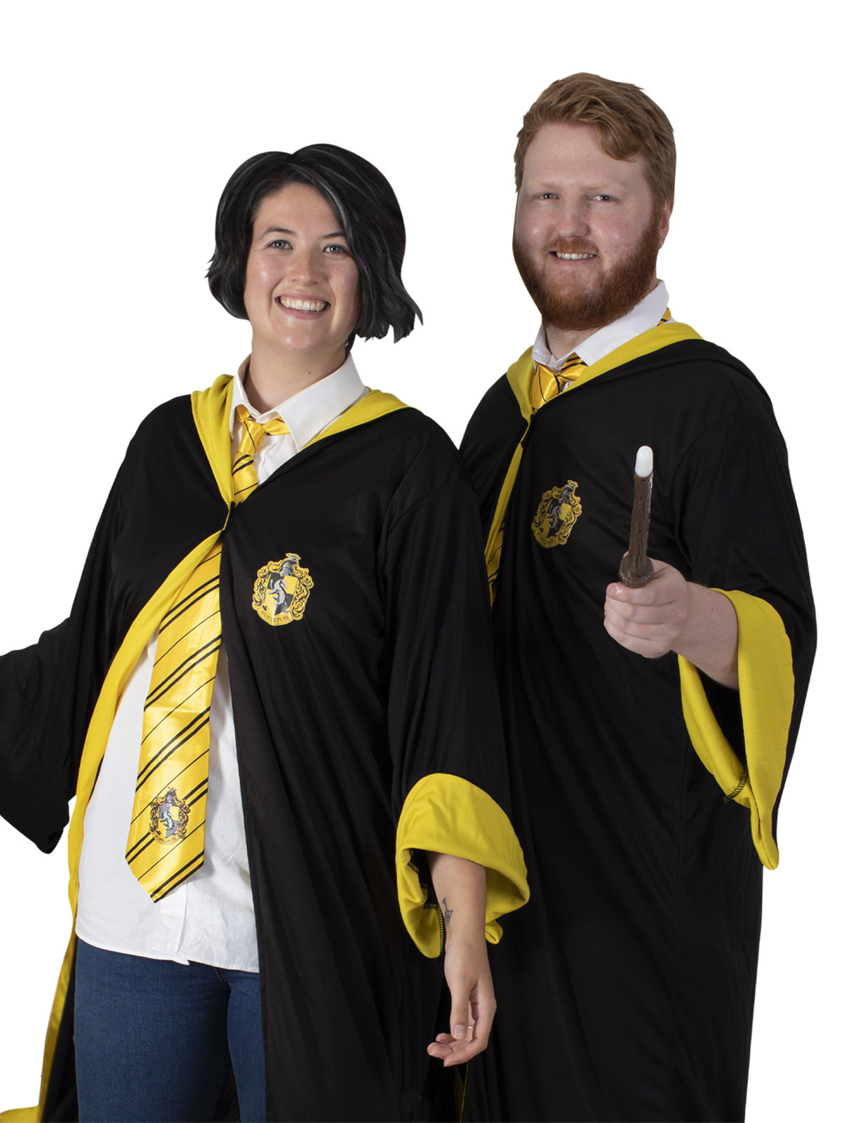 Hufflepuff Hooded Robe for Kids with House Emblem Harry Potter Official Licensed Costume