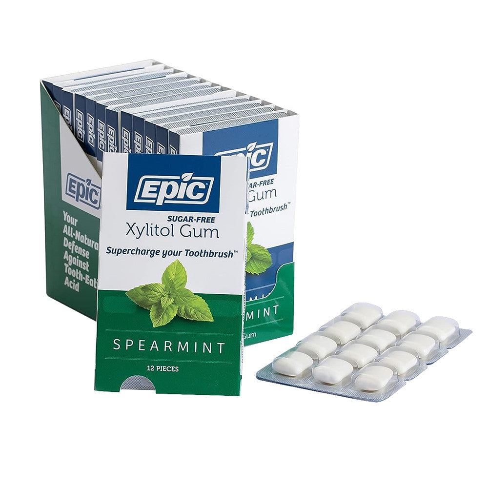 Epic Xylitol Chewing Gum Spearmint 12x12pcs