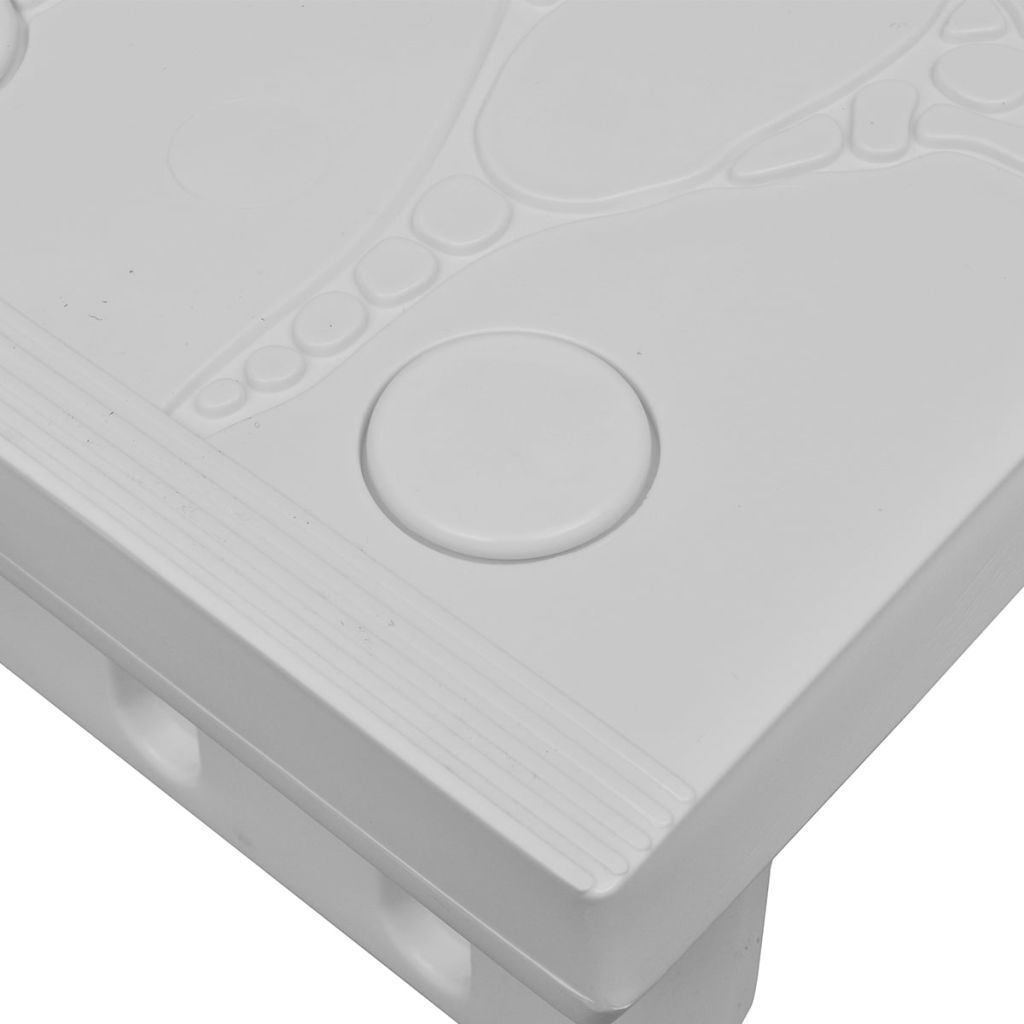 White Spa Steps 70x65x34cm Plastic Non Slip Hot Tub Reversible Tread Stairs