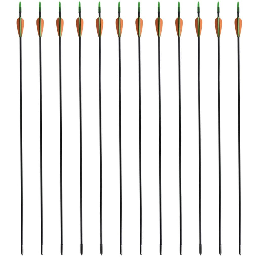 Standard Recurve Bow Arrows 30" 0.6 cm Fiberglass 12 pcs