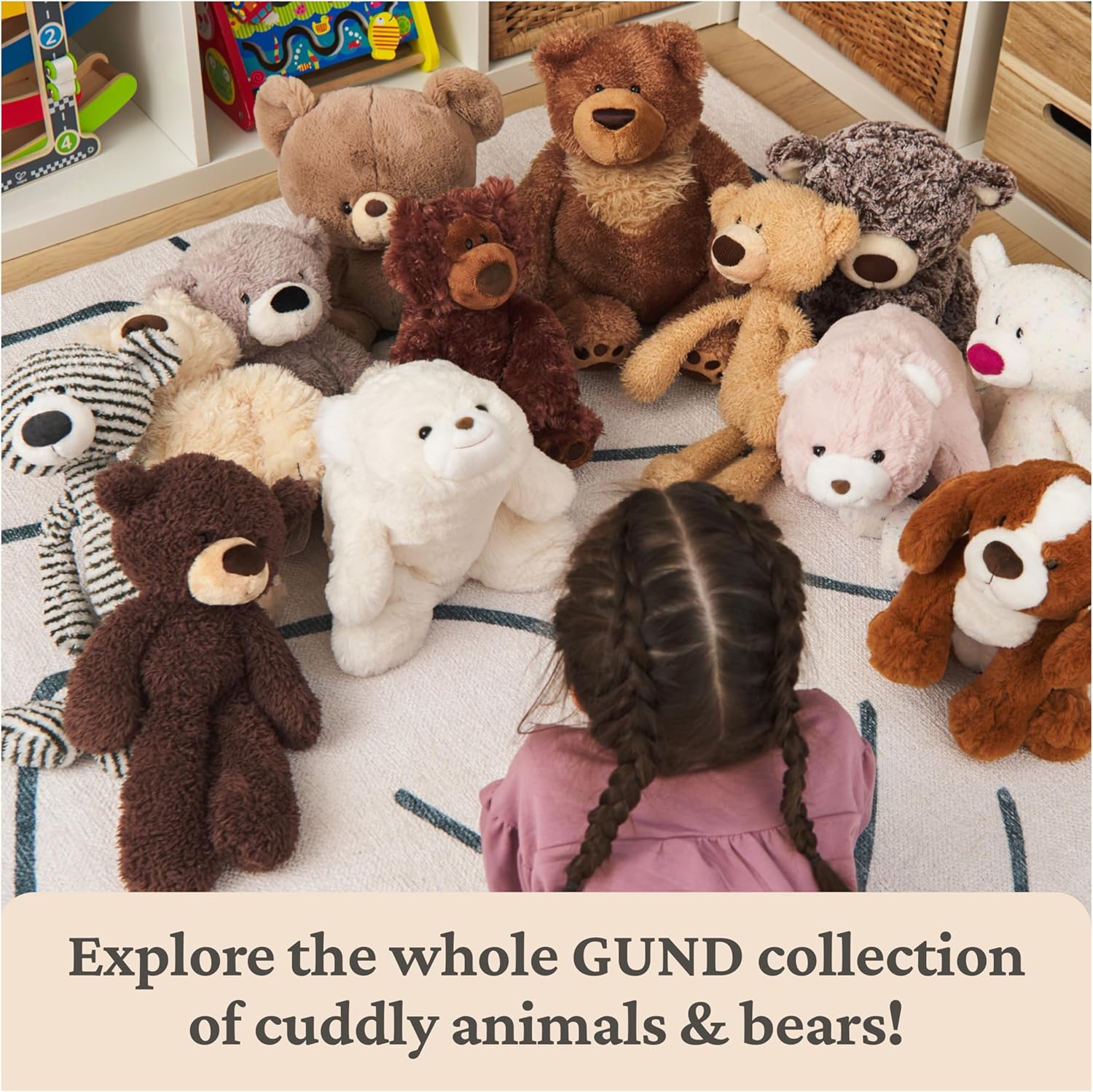 Gund Toothpick Confetti Teddy Bear Kids Soft Toy – 38 cm – White