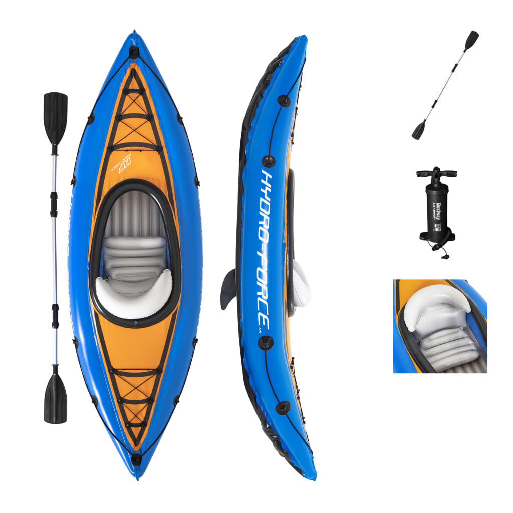 Bestway Hydro Force 1 Person Inflatable Kayak with Paddle Pump 275x81cm