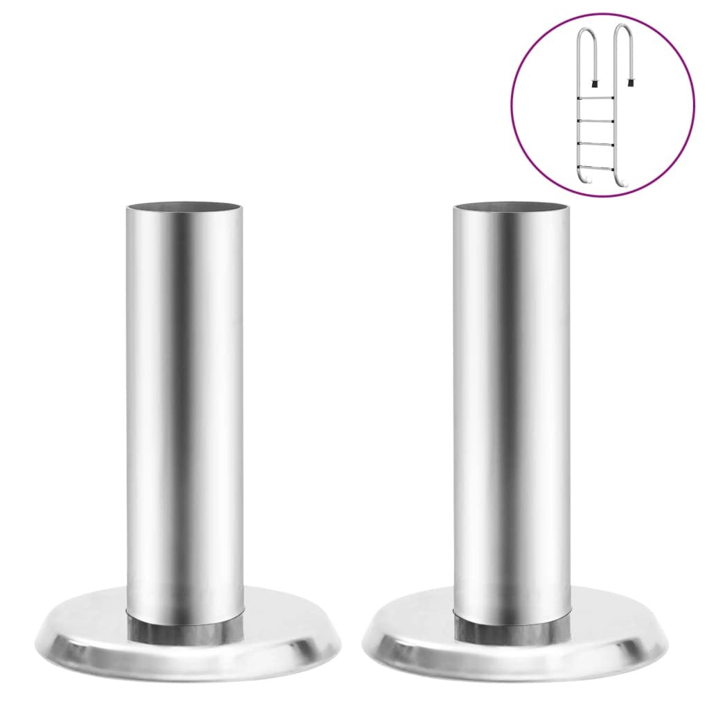 Pool Ladder Handrail Brackets 2pcs 304 Stainless Steel Anchor Cover Plate