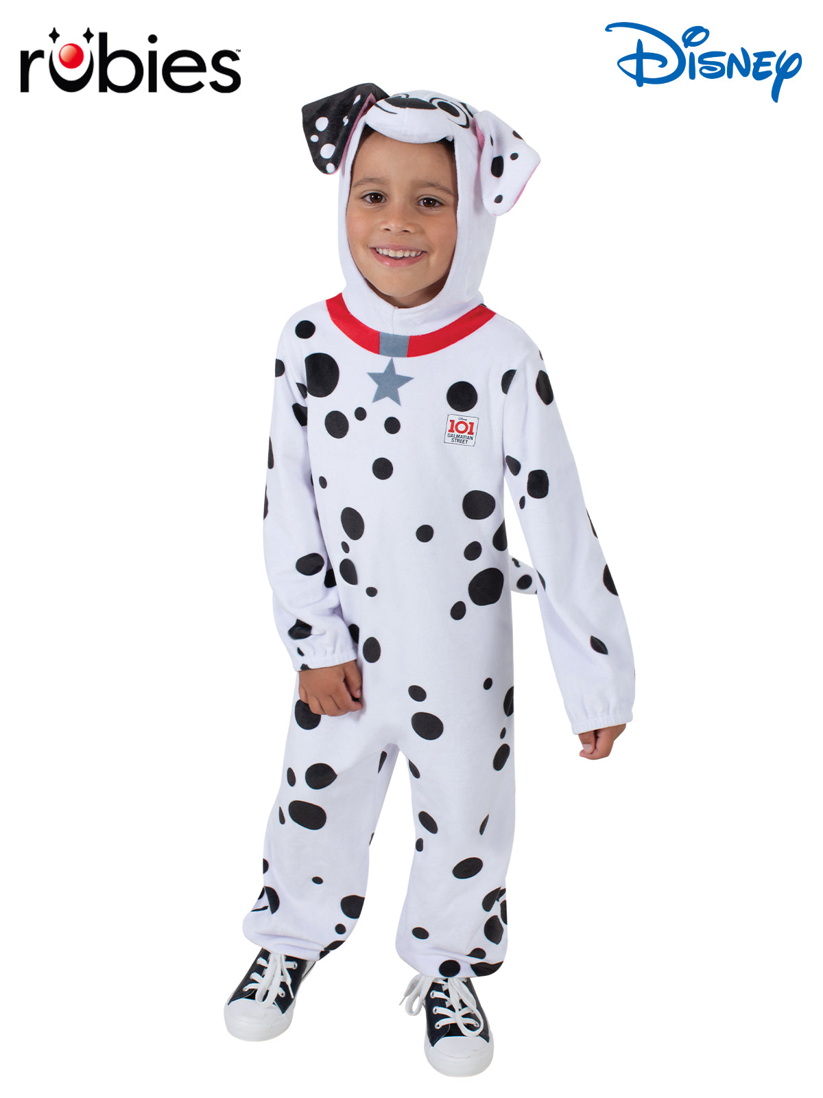Dalmatians Costume Child Disney Jumpsuit with Hood and Collar