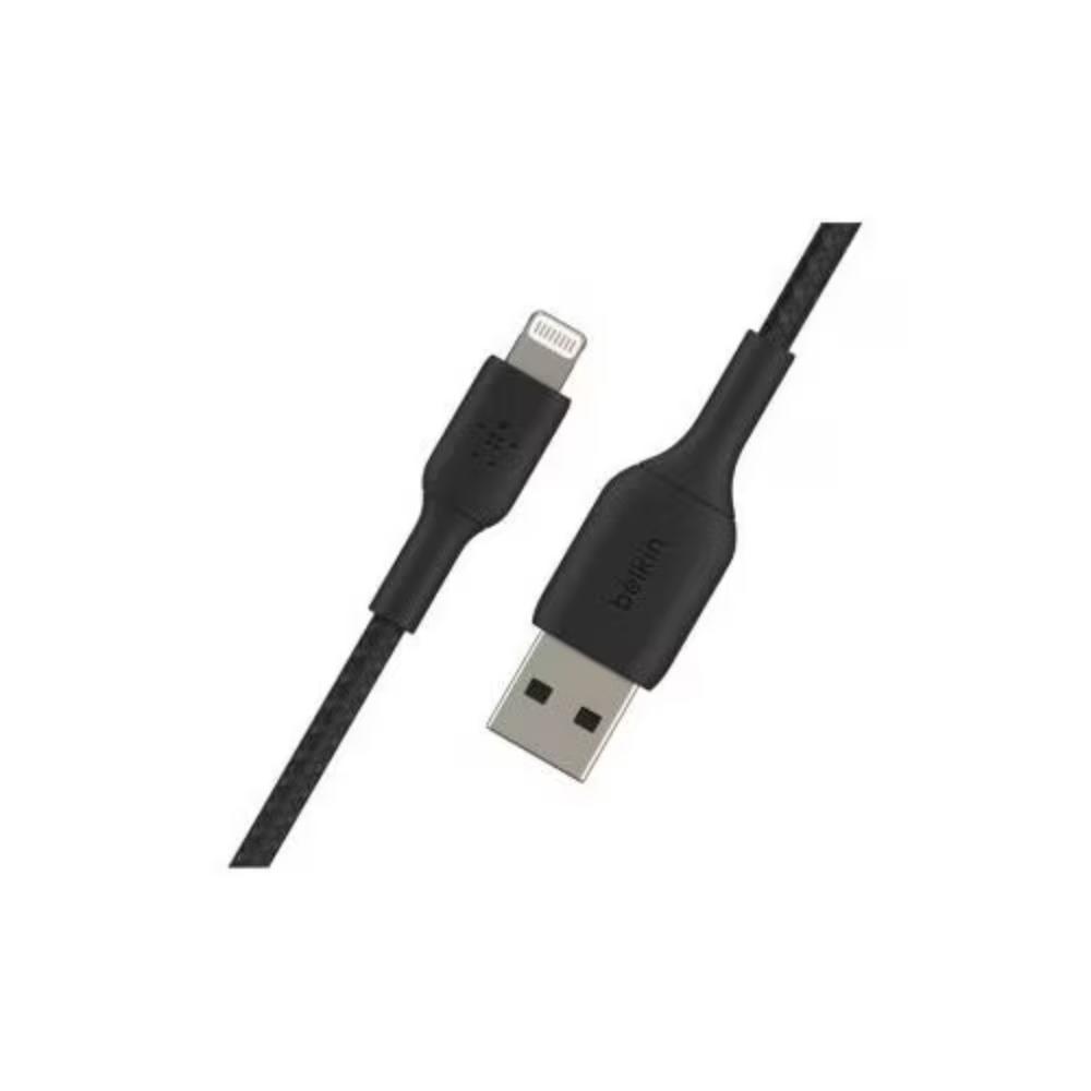 Belkin Lightning to USB A Braided Sync Charge Cable 15cm MFi Certified Black