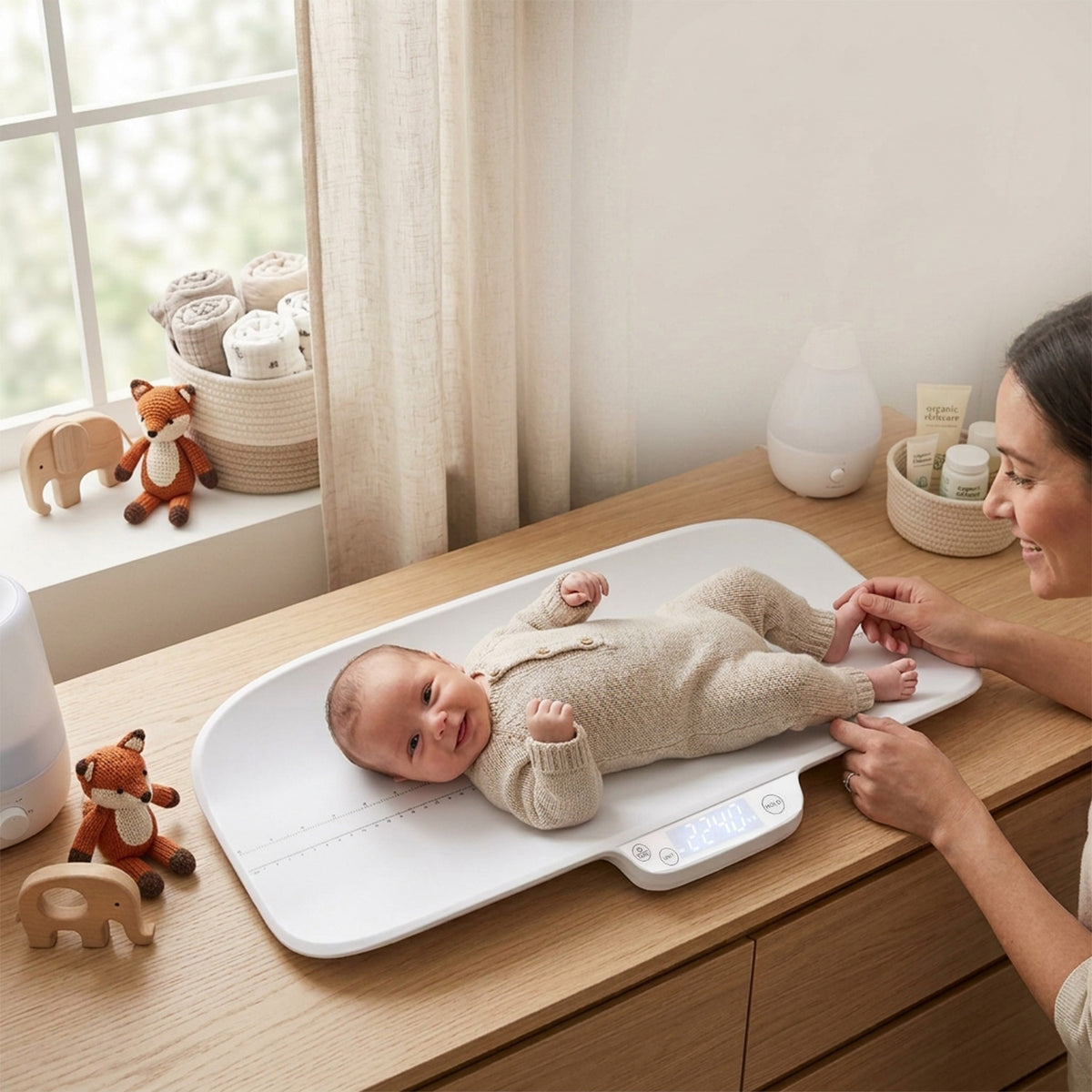 Digital Baby Scale 30kg Infant Toddler Pet Weight Height Tracker Tare Hold BMI