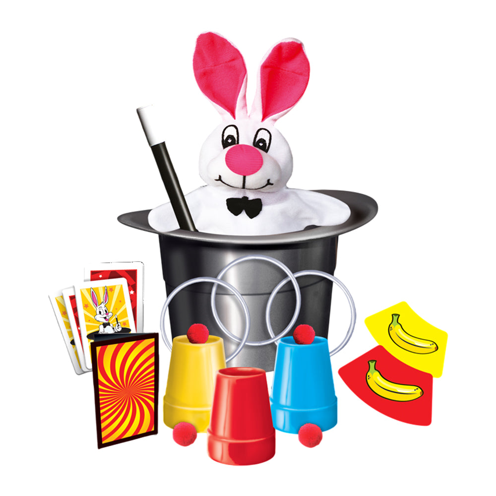 The Magic Factory Incredible Magic Hat 50 Tricks Set Plush Bunny for Kids
