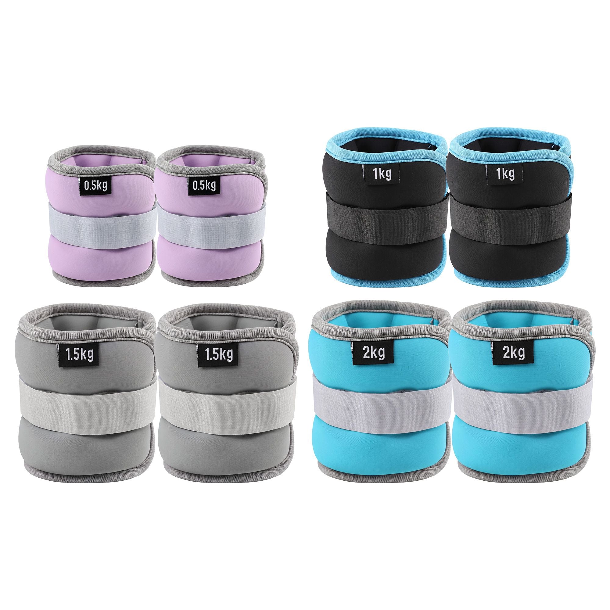 Everfit Ankle Wrist 4 Colours Set with Wearable Leg Arm Weights with Secure Fit