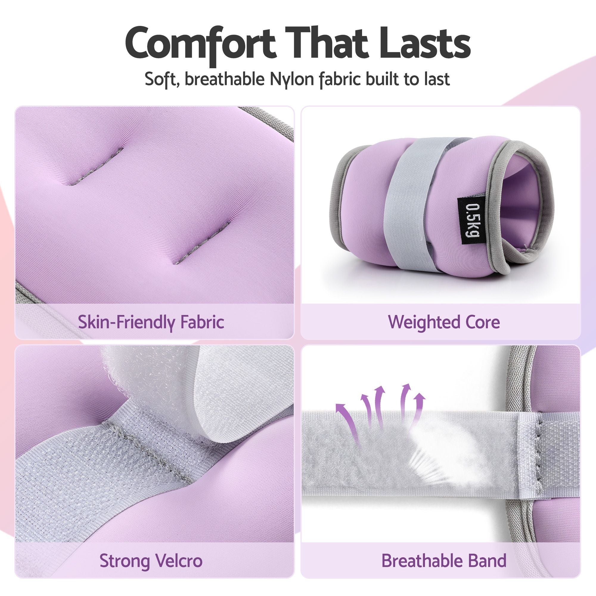 Everfit Ankle Wrist 4 Colours Set with Wearable Leg Arm Weights with Secure Fit