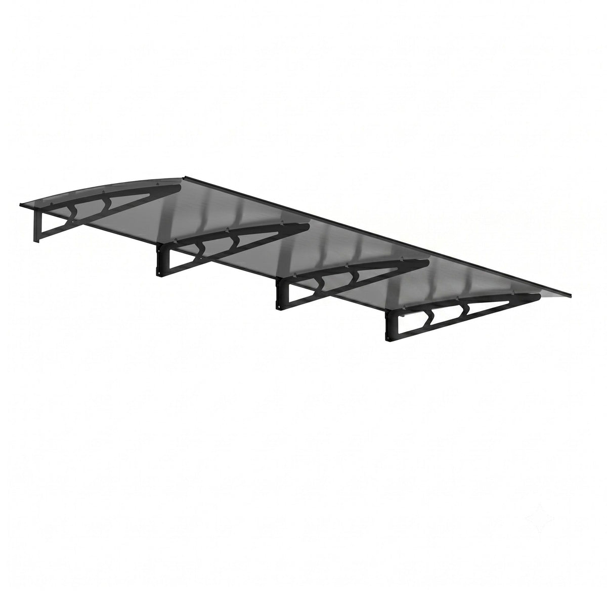 Instahut Window Door Awning Canopy 1m x 3m Grey Solid Sheet Metal Frame
