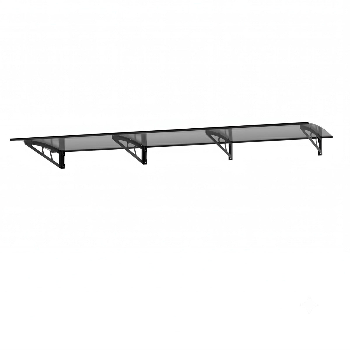 Instahut Window Door Awning Canopy 1m x 3m Grey Solid Sheet Metal Frame