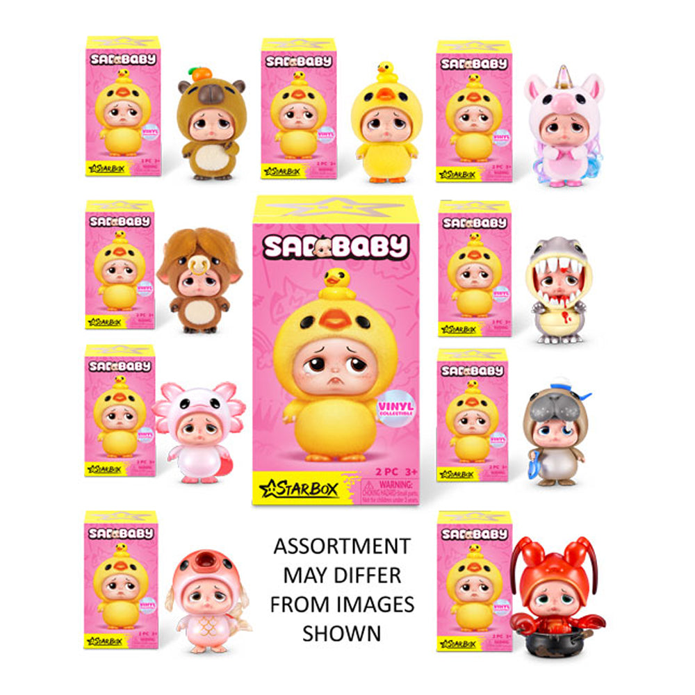 Star Box Sad Baby Animals Vinyl Blind Box Series 1 Assorted Mini Figurine
