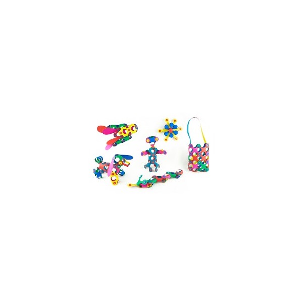 Clixo Rainbow Pack 42 Pieces Magnetic Building Toy for Kids Ages 4+ Creative Play Set