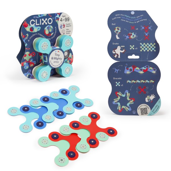 Clixo Tiny & Mighty Marine 9 Piece Magnetic Toy STEAM Glow in the Dark 4+ Years