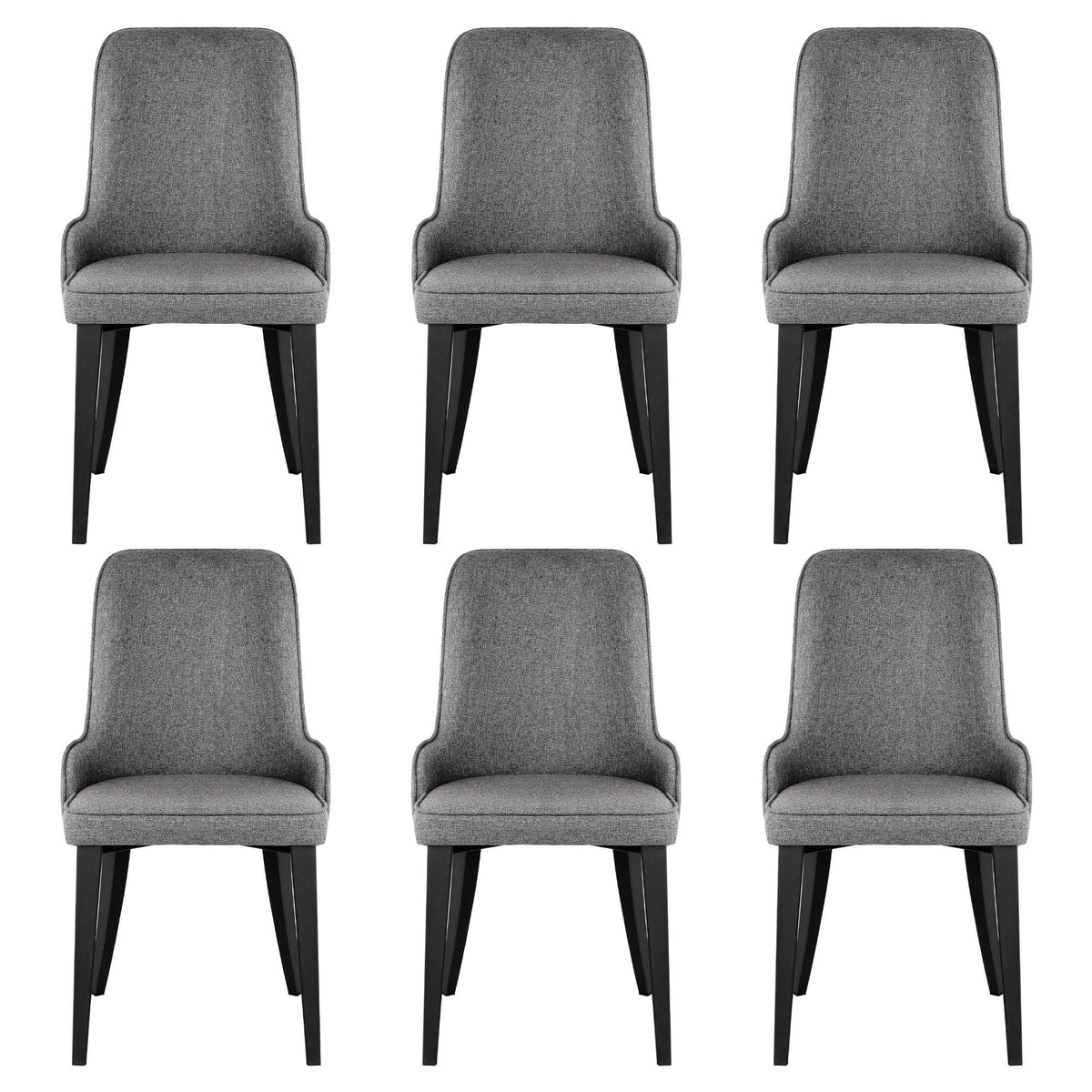 Artiss Dining Chairs Set of 6 Linen Fabric Grey