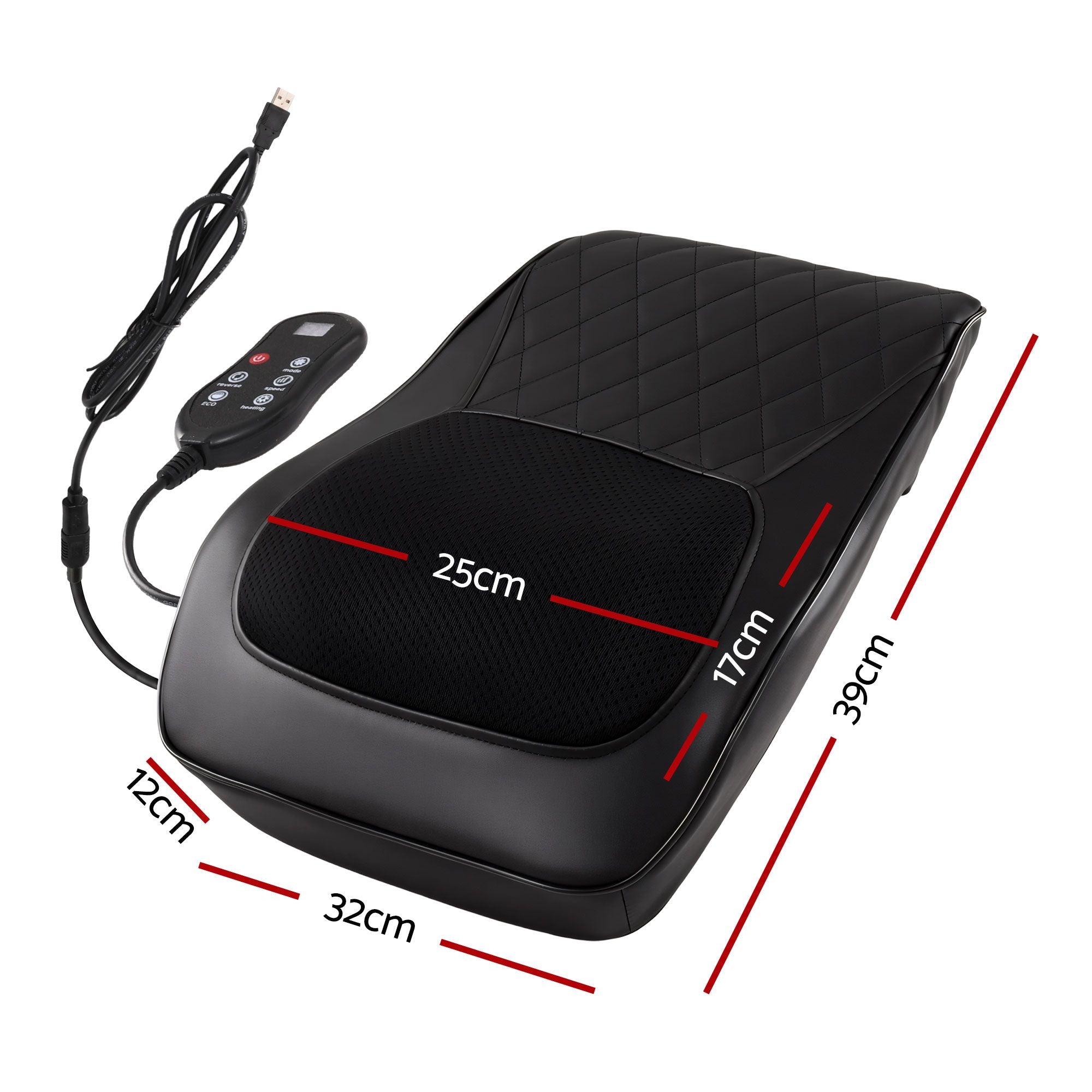 Livemor Back Massager with Heat and Traction, Neck and Shoulder Massage Pillow, Ergonomic Backrest for Office Chair & Sofa