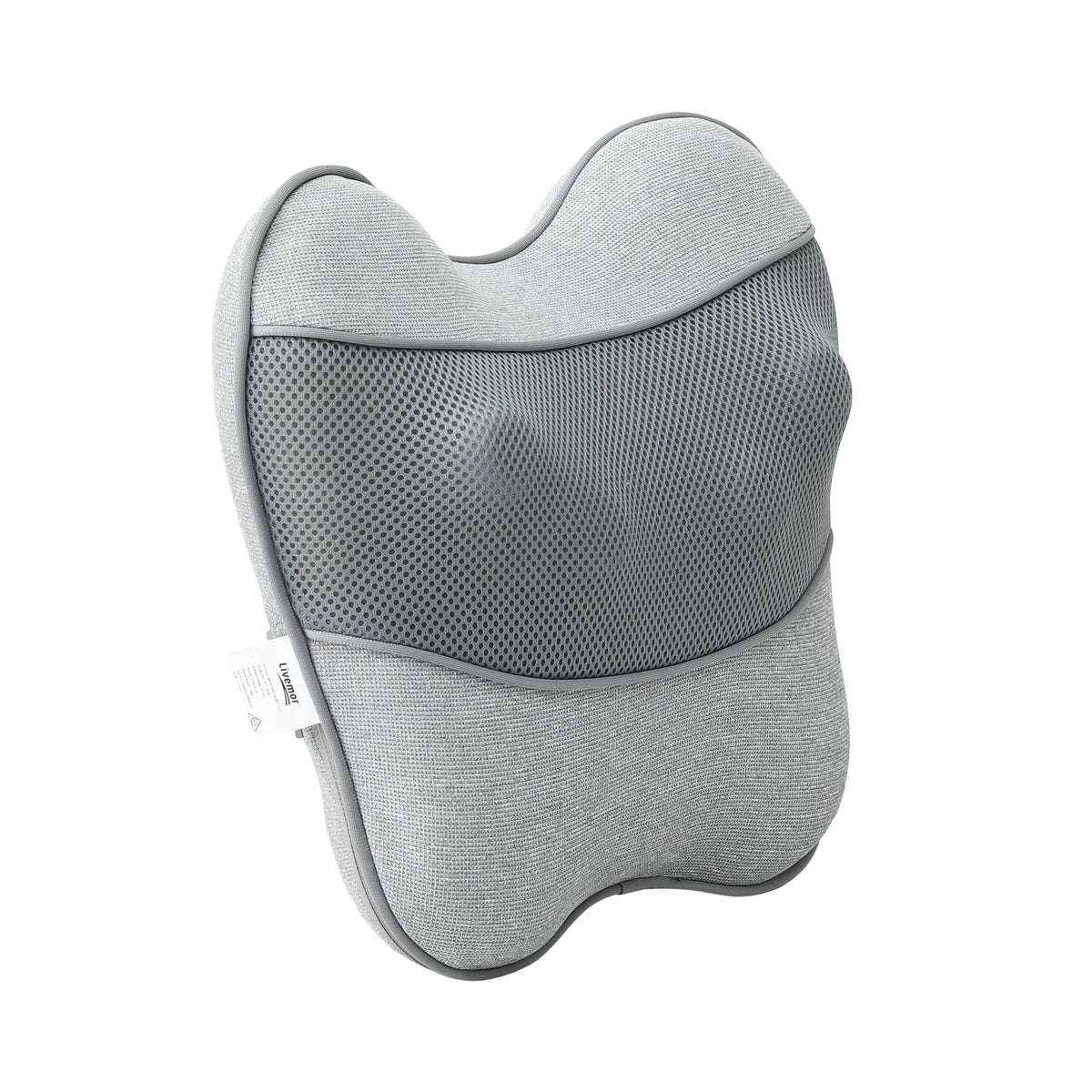Livemor Back Massager with Heat, USB Neck and Shoulder Massage Pillow, 3-Speed Ergonomic Lumbar Support Cushion for Office Chair, Portable Muscle Relief
