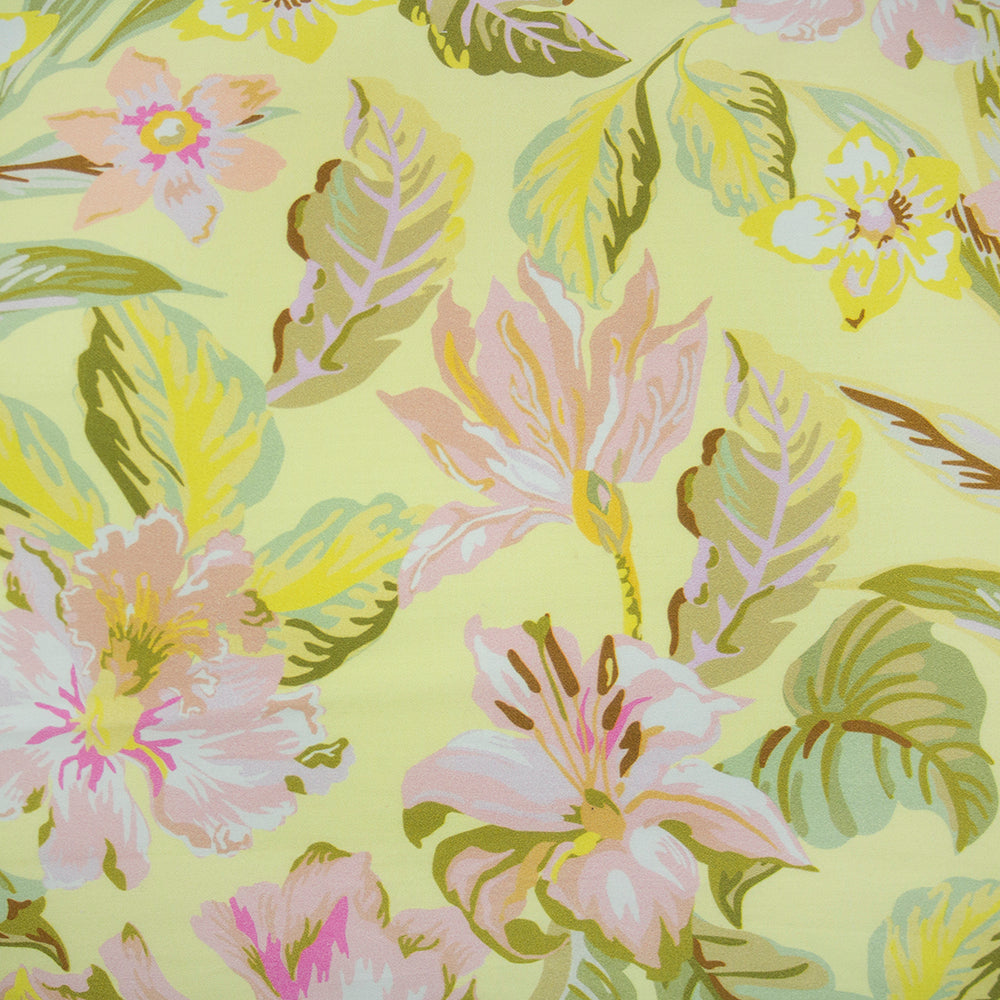 Phoebe Tropical Floral Cotton Quilt Cover Set Double Queen King – Reversible Bedding